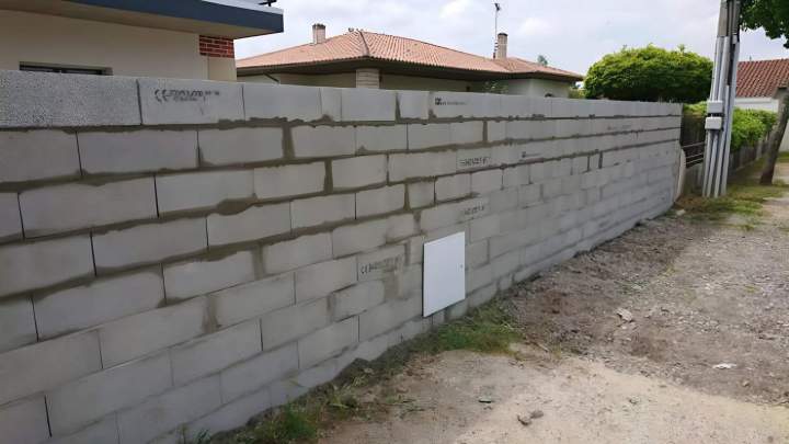 Création muret jardin Gironde